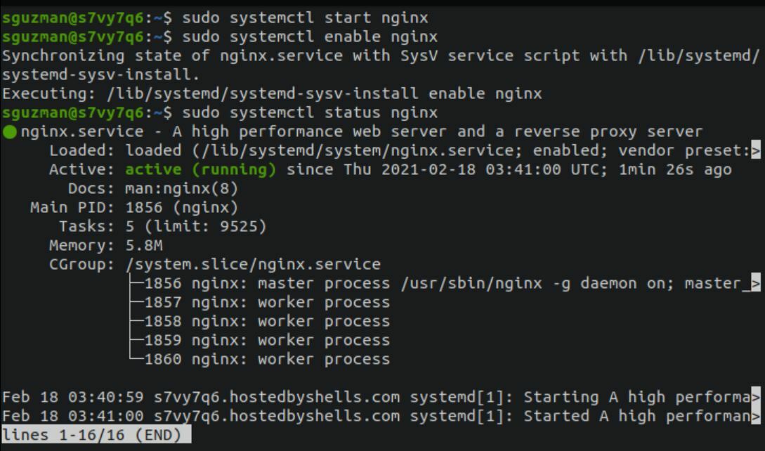 Installing a LEMP stack on Ubuntu 20.04